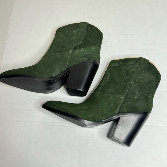 Marc Fisher Dark Green Gona Western Bootie NEW Size 9M - Picture 5 of 10